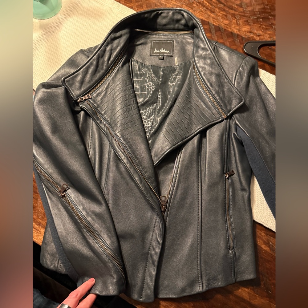 Sam Edelman Green Leather Jacket